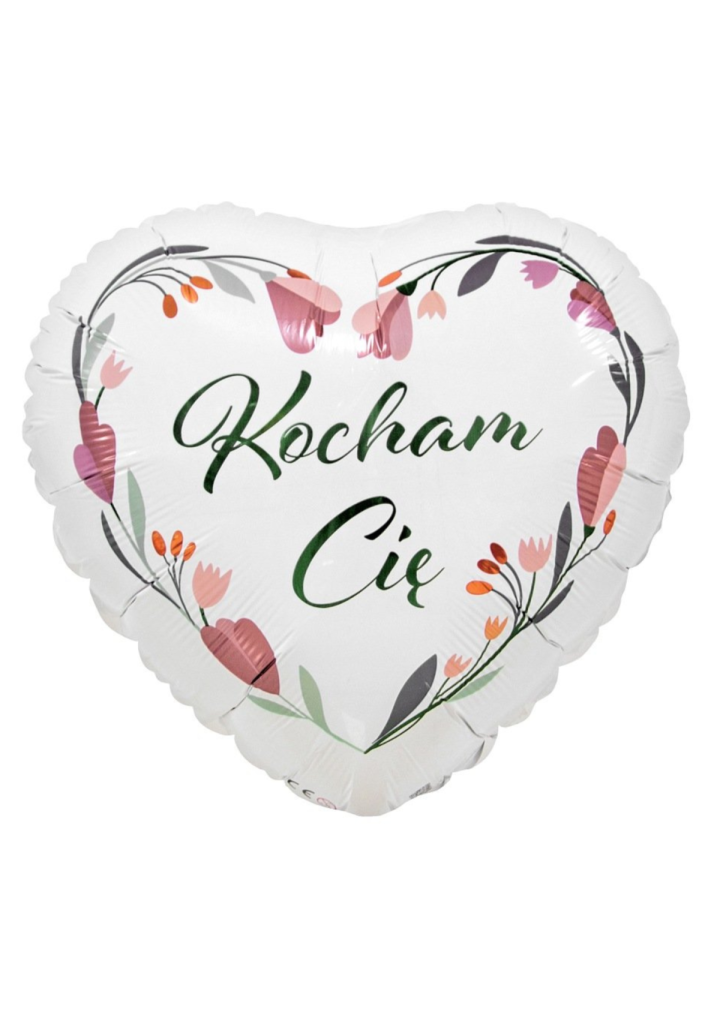 Białe serce Kocham Cię